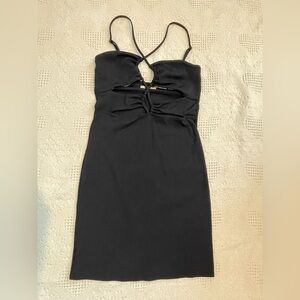 Maaji Black Cutout Backless Mini Dress